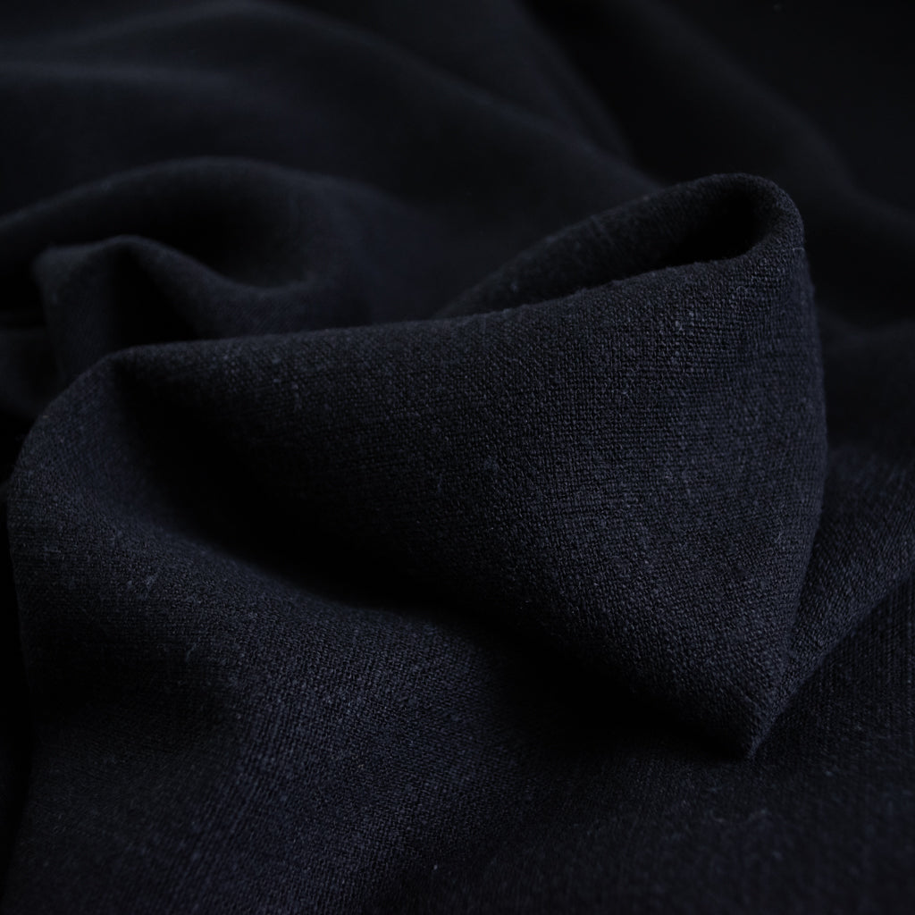 Viscose Linen Noil - Black