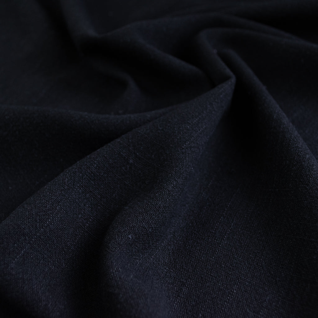 Viscose Linen Noil - Black