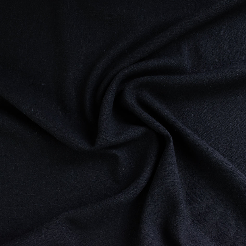 Viscose Linen Noil - Black
