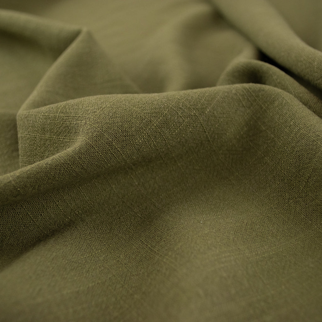 Viscose Linen Noil - Light Olive