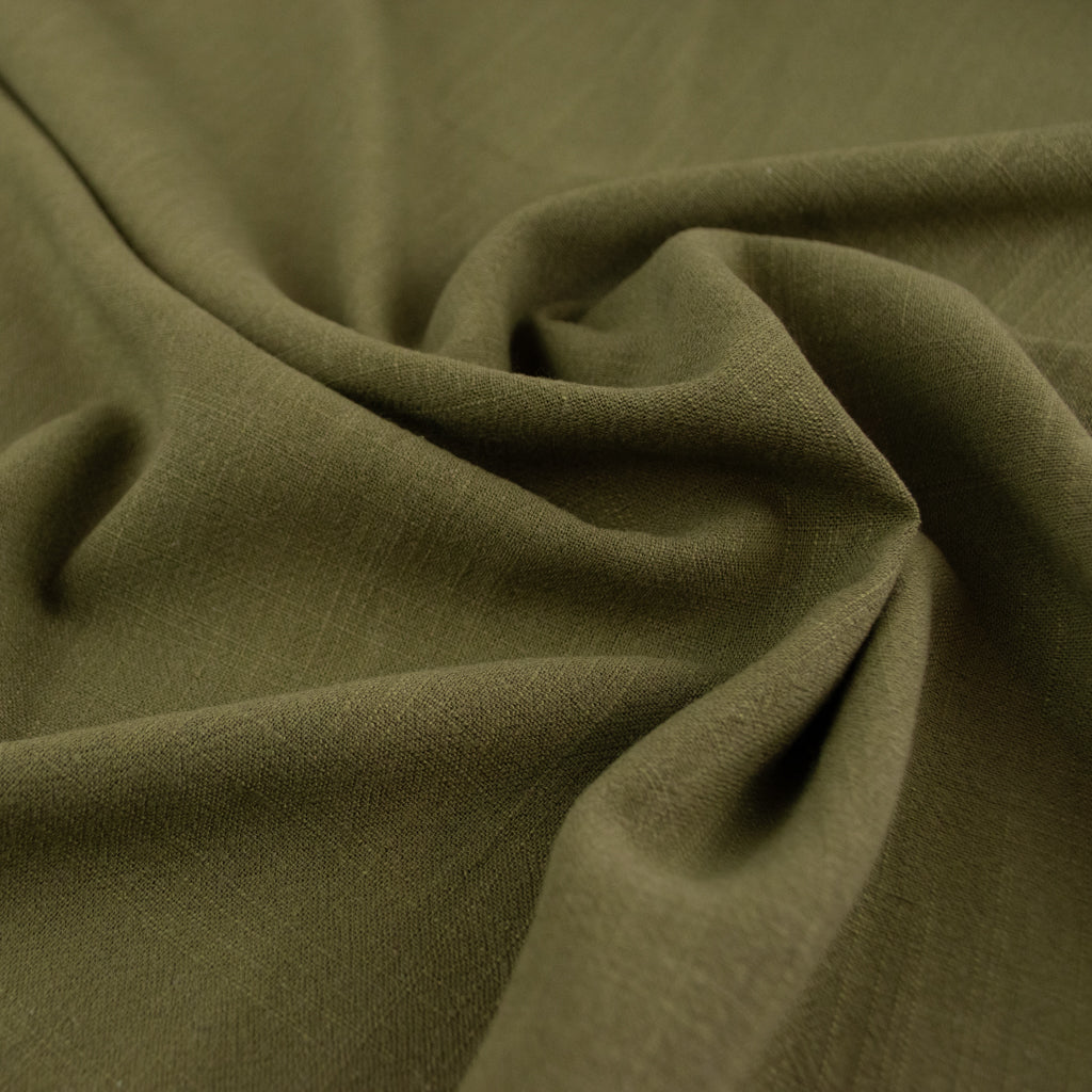 Viscose Linen Noil - Light Olive