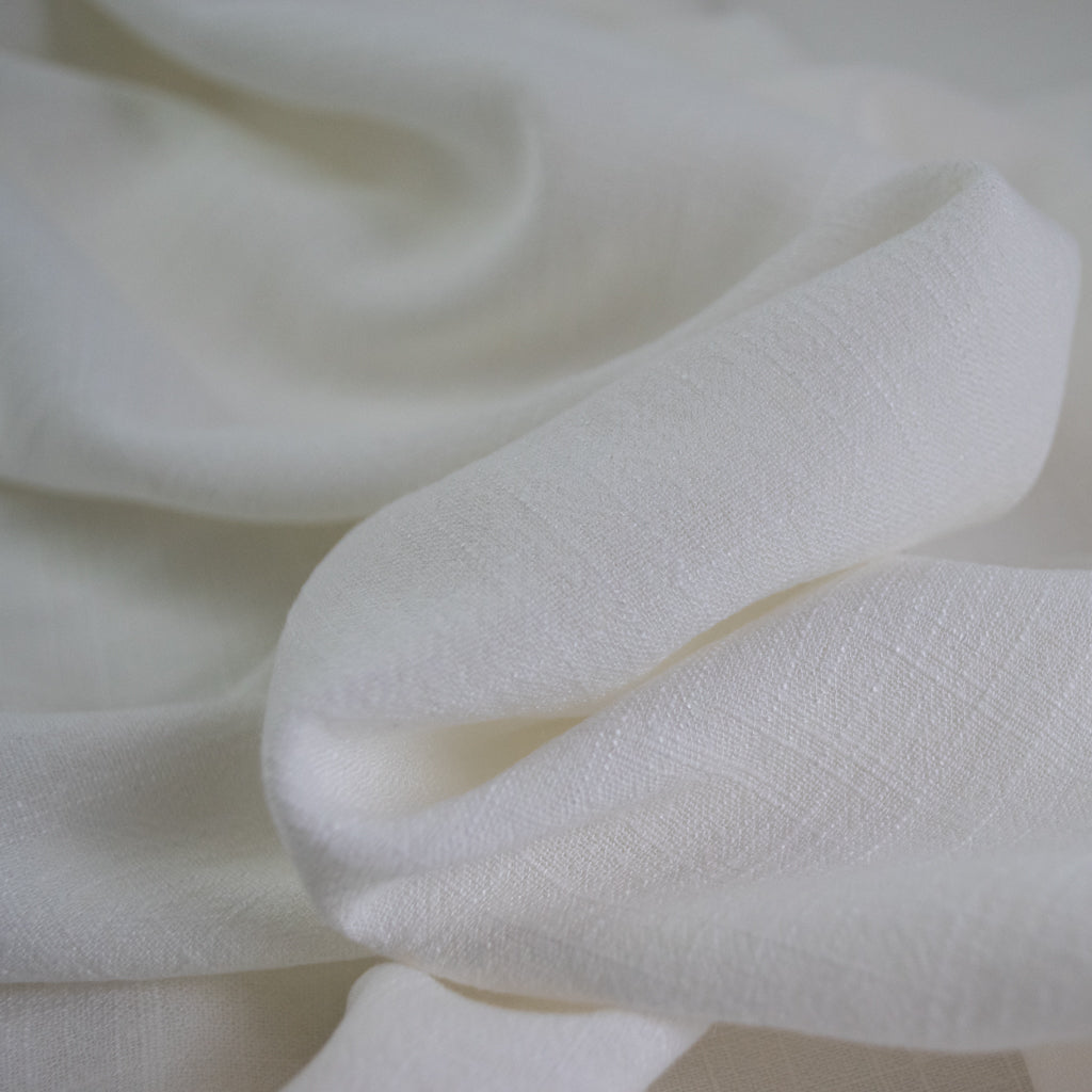 Viscose Linen Noil - White