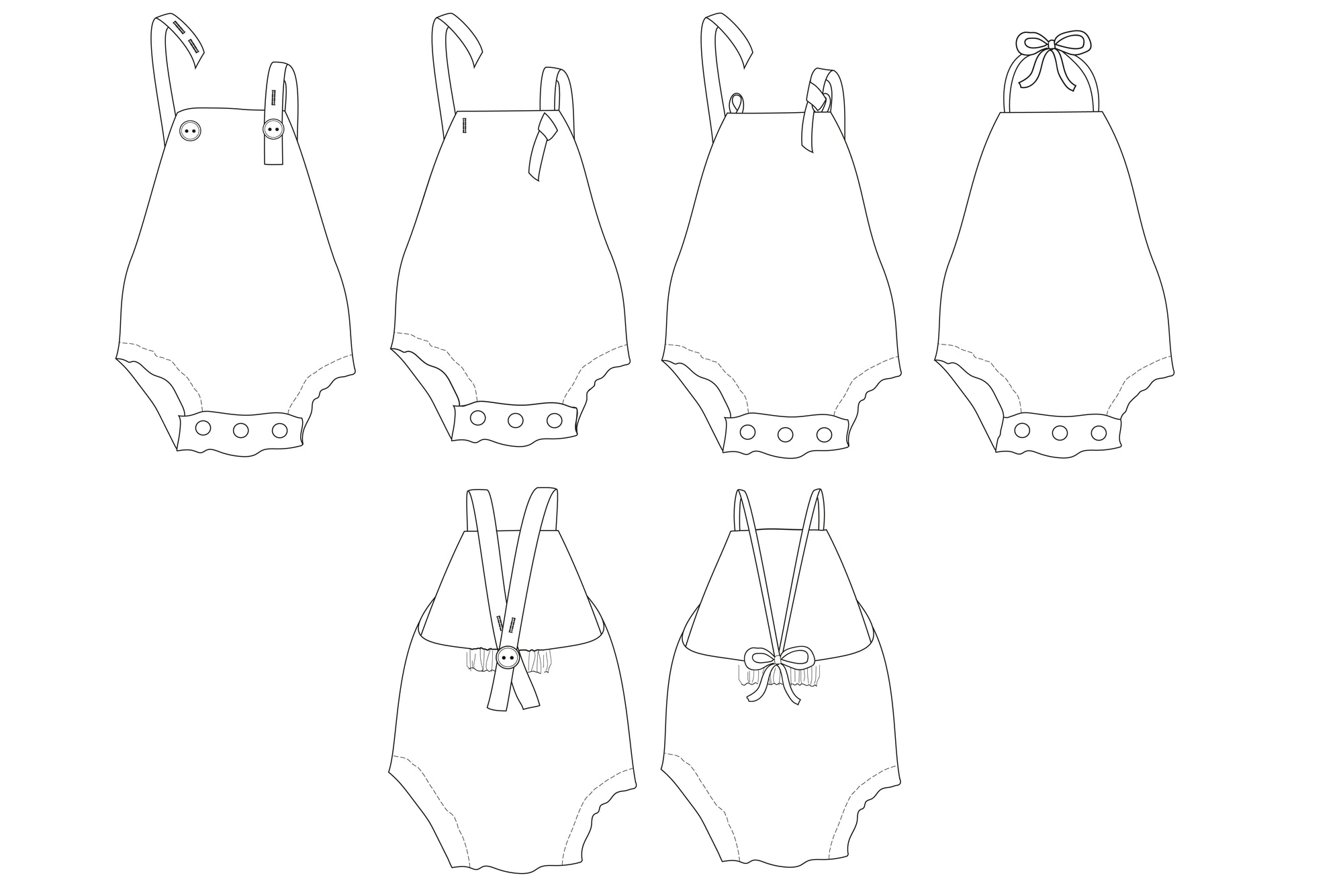 PDF Pattern - Wild One Bubble Romper | Waves & Wild