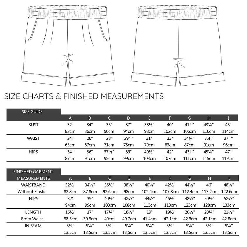 PDF Pattern - Xanele Shorts | French Navy