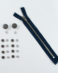 Jeans Hardware Set - Zipper Fly