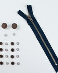 Jeans Hardware Set - Zipper Fly