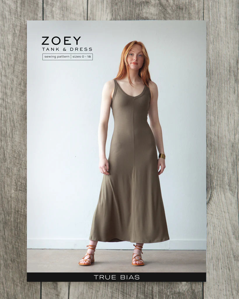 Zoey Tank / Dress - Sewing Pattern | True Bias | Size 0-18