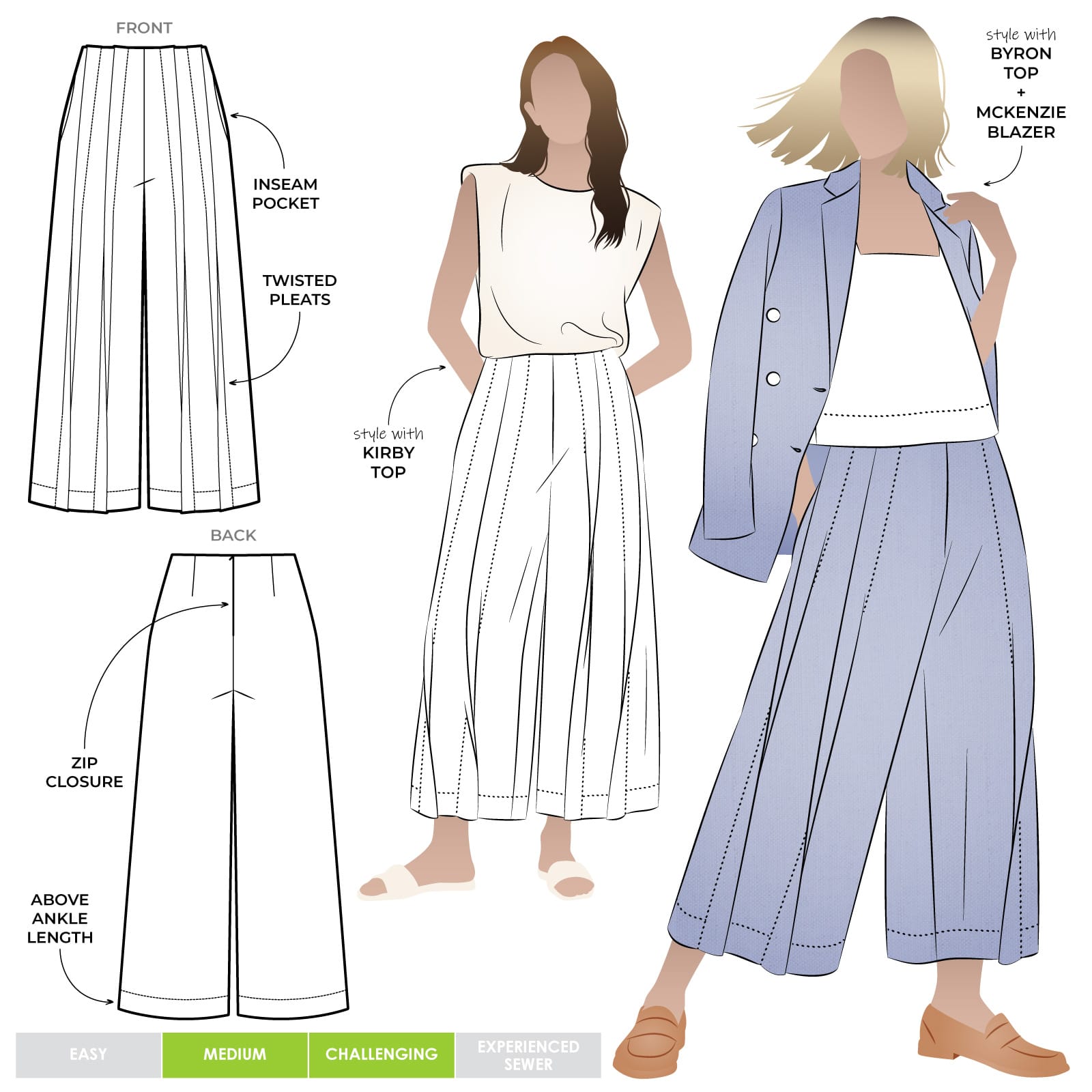 Atlas Woven Pant - Sewing Pattern | Style Arc