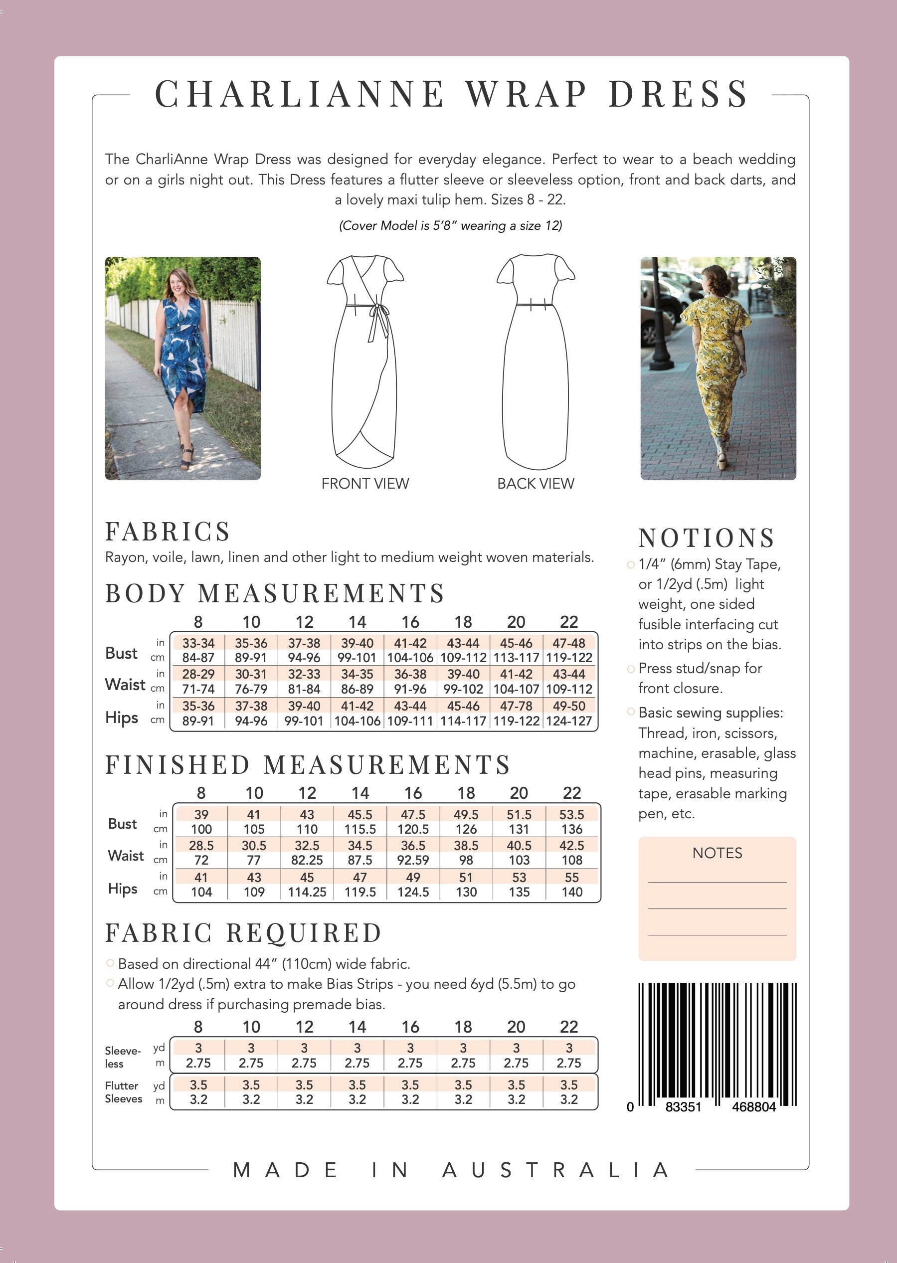 PDF Pattern - CharliAnne Wrap Dress | Sew To Grow