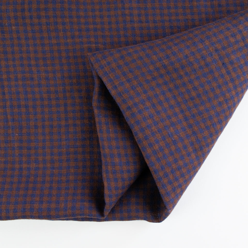 Mini Check - Washed Linen - Driftwood