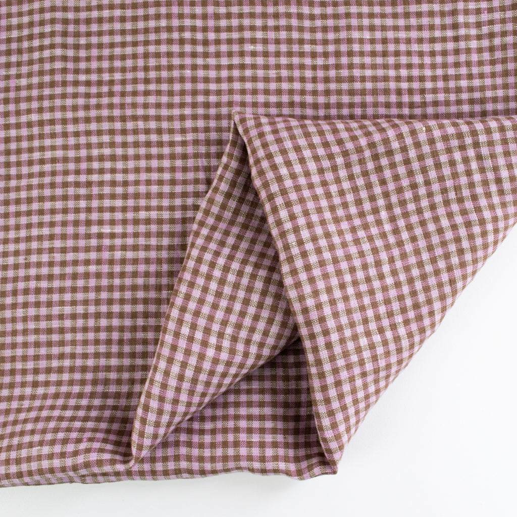 Mini Check - Washed Linen - Turkish Delight