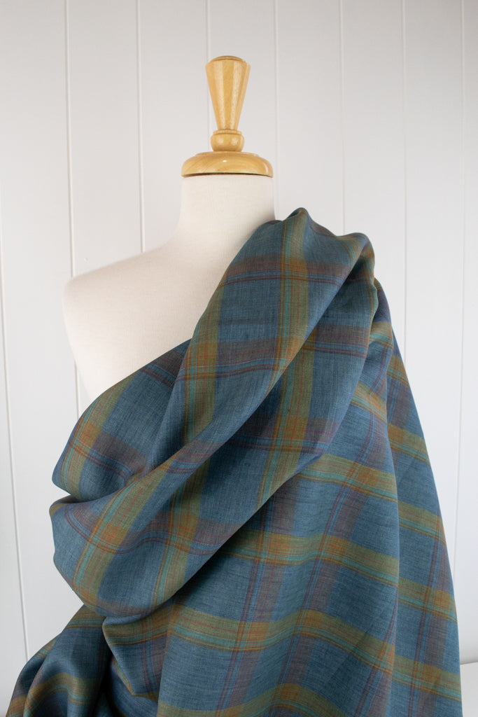 Plaid Linen - Ocean