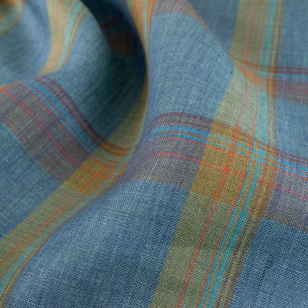 Plaid Linen - Ocean
