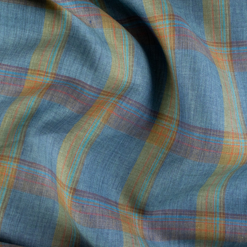 Plaid Linen - Ocean