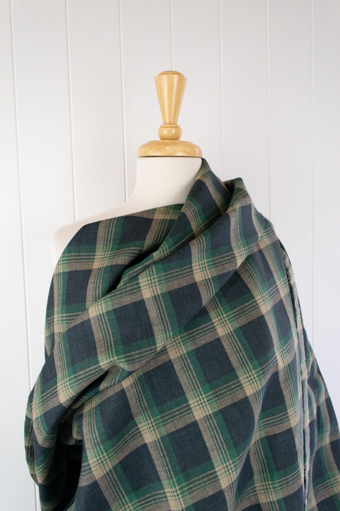 Plaid Linen - Emerald