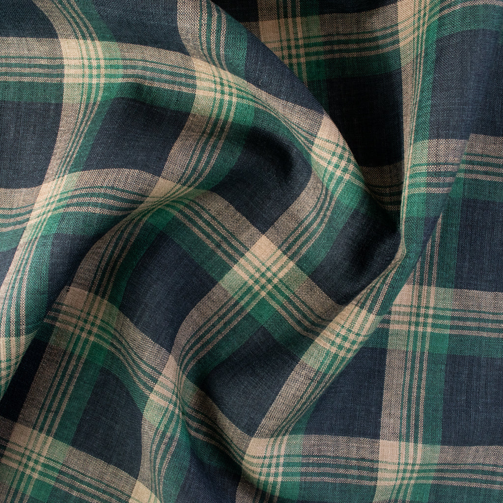 Plaid Linen - Emerald