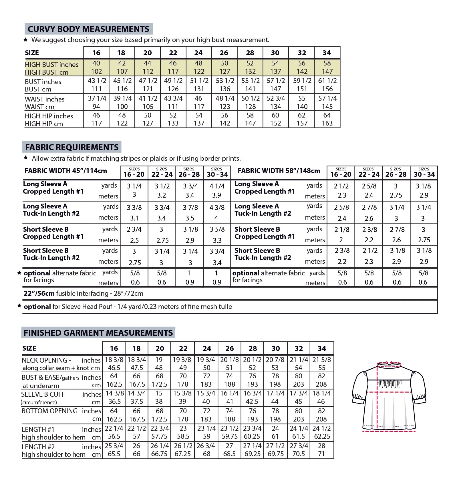 Regalia Blouse Curvy - Sewing Pattern | Sew House 7