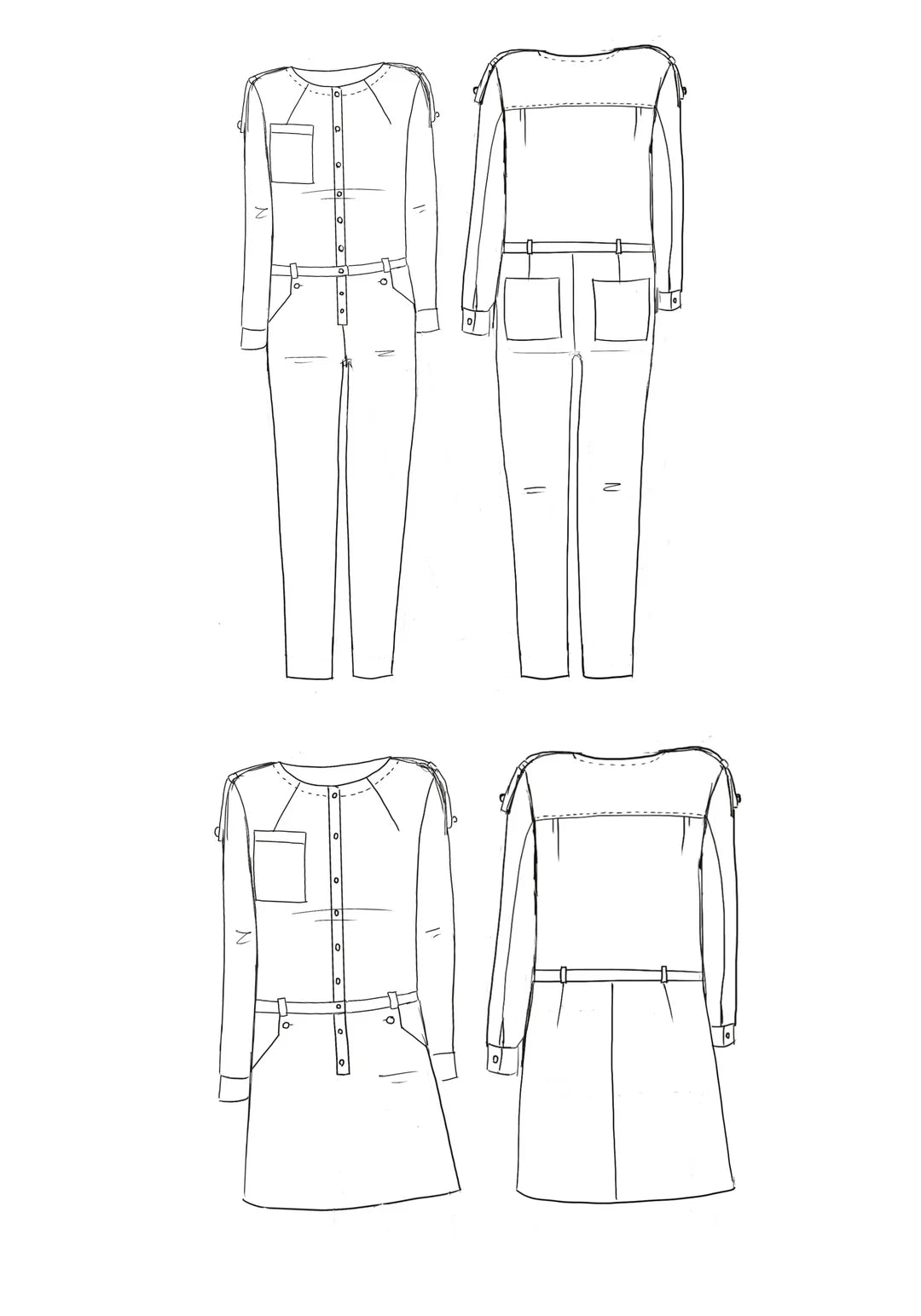 Vipère Jumpsuit Dress - Sewing Pattern | Maison Fauve