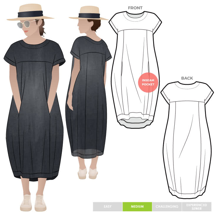 Sydney Designer Dress - Sewing Pattern | Style Arc