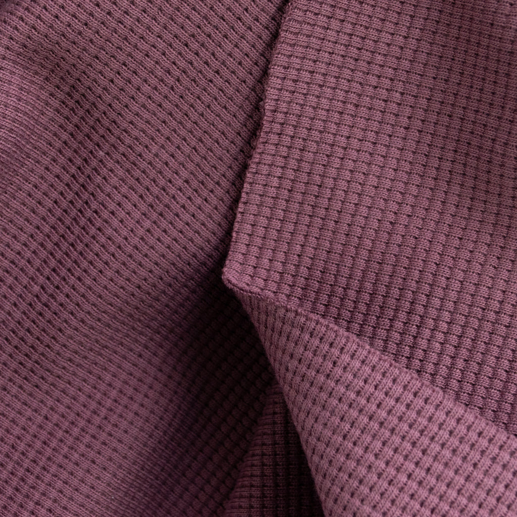 Waffle Knit Cotton Jersey - Mauve