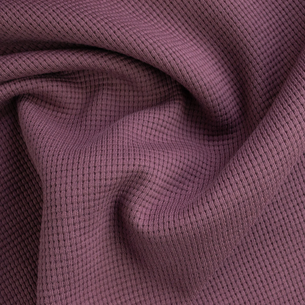 Waffle Knit Cotton Jersey - Mauve