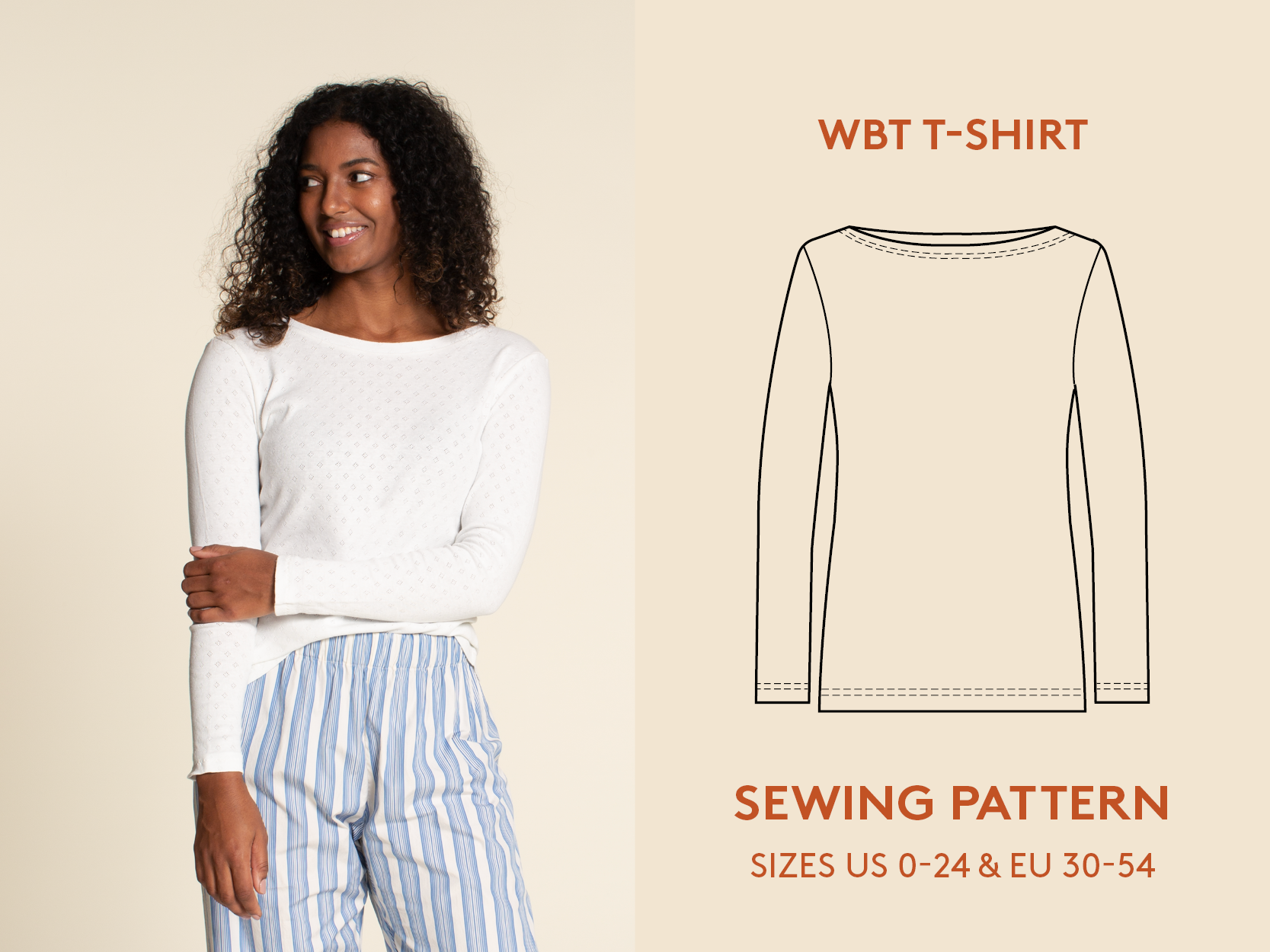 Wardrobe Builder Fitted T-Shirt (WBT) - Sewing Pattern | Wardrobe By Me
