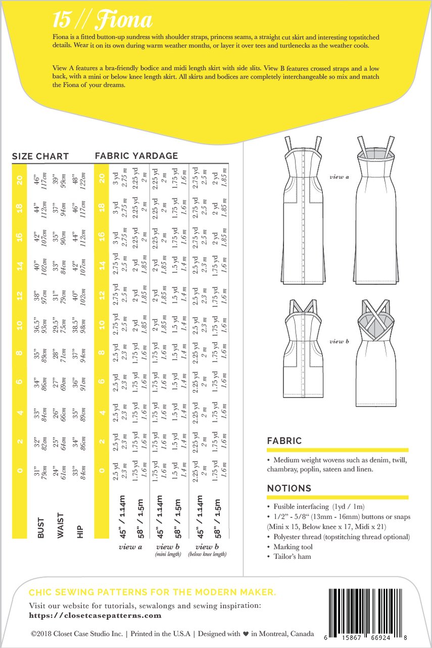 Closet Core Patterns | Fiona Sundress