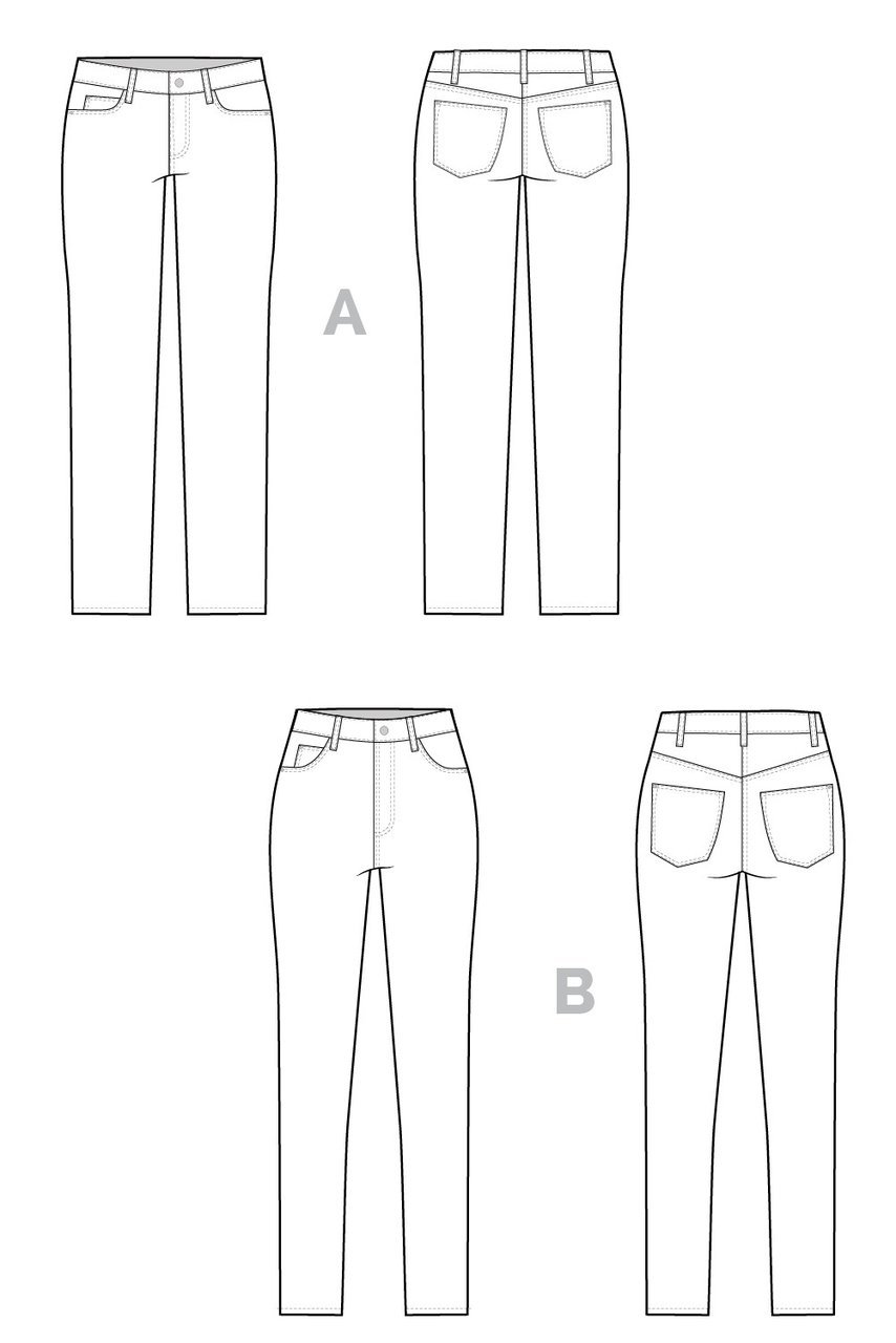 Closet Core Patterns | Ginger Skinny Jeans - MaaiDesign