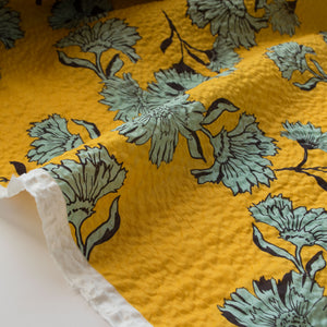 Japanese Crinkle Cotton - Marigold - Tuscan Yellow - MaaiDesign
