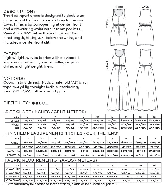 Southport Dress - Sewing Pattern | True Bias