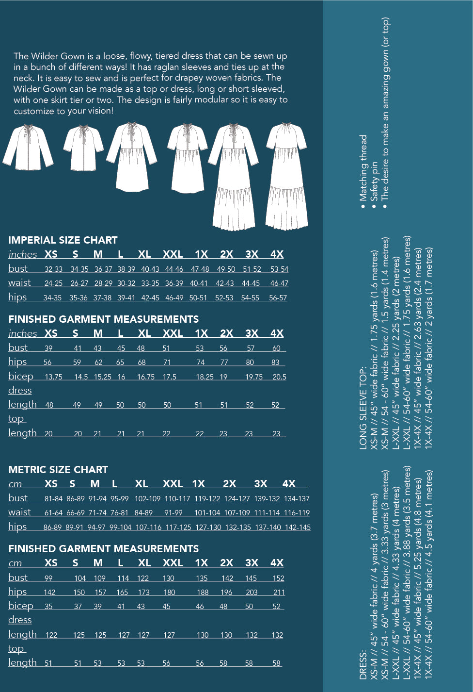 Wilder Gown Pattern - Sewing Pattern | Friday Pattern Company