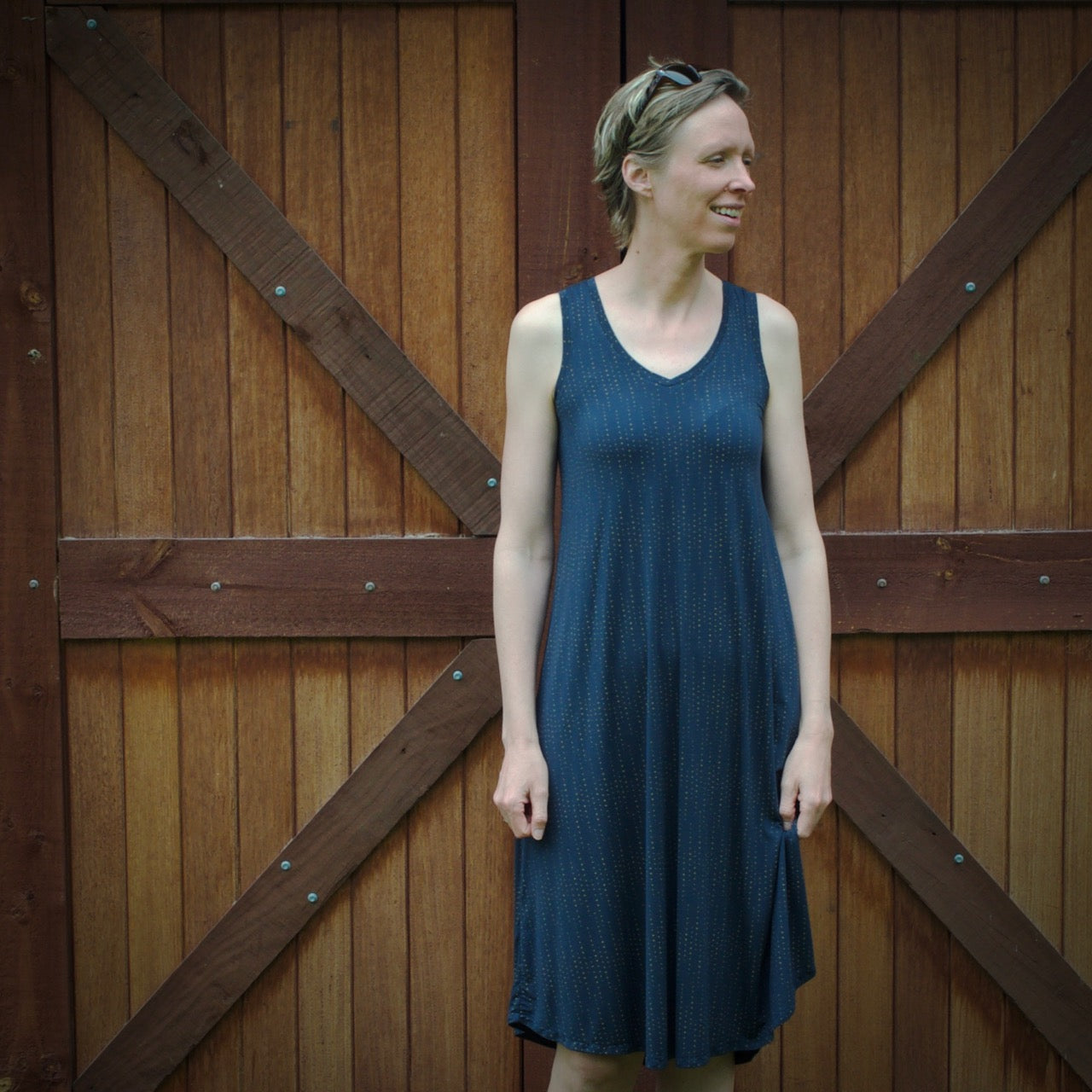 Pony tank in modal jersey, pattern by chalk and notch