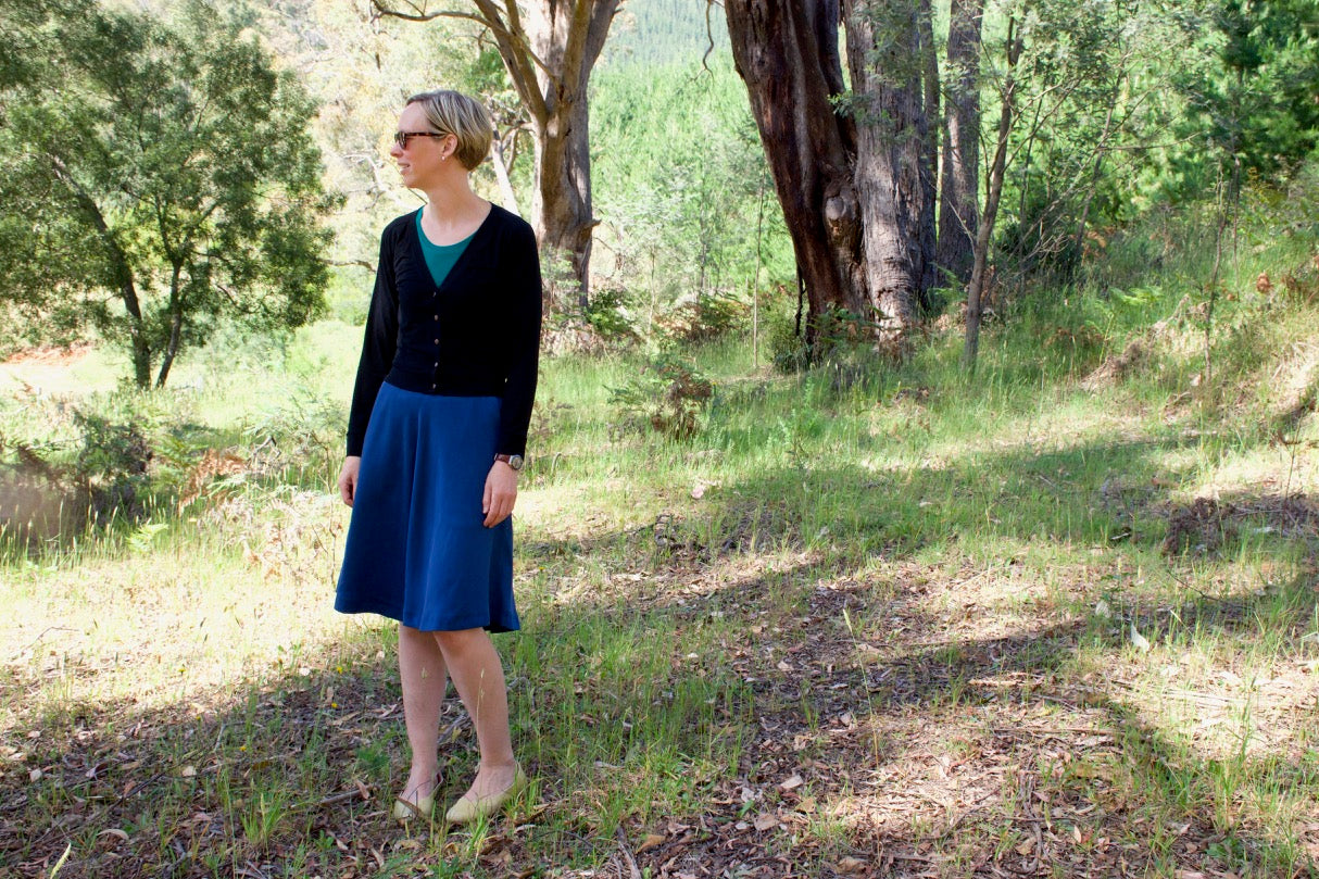 About bamboo tops, a Tencel Wattle Skirt and a Juniper Cardigan