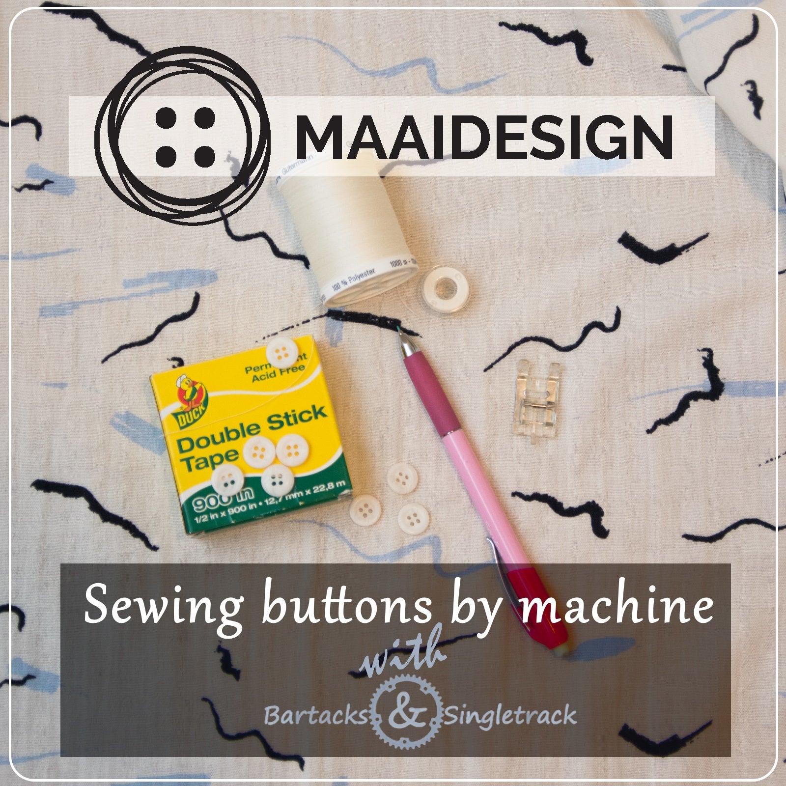 Machine Sewing Buttons - Atelier Brunette for the bloke