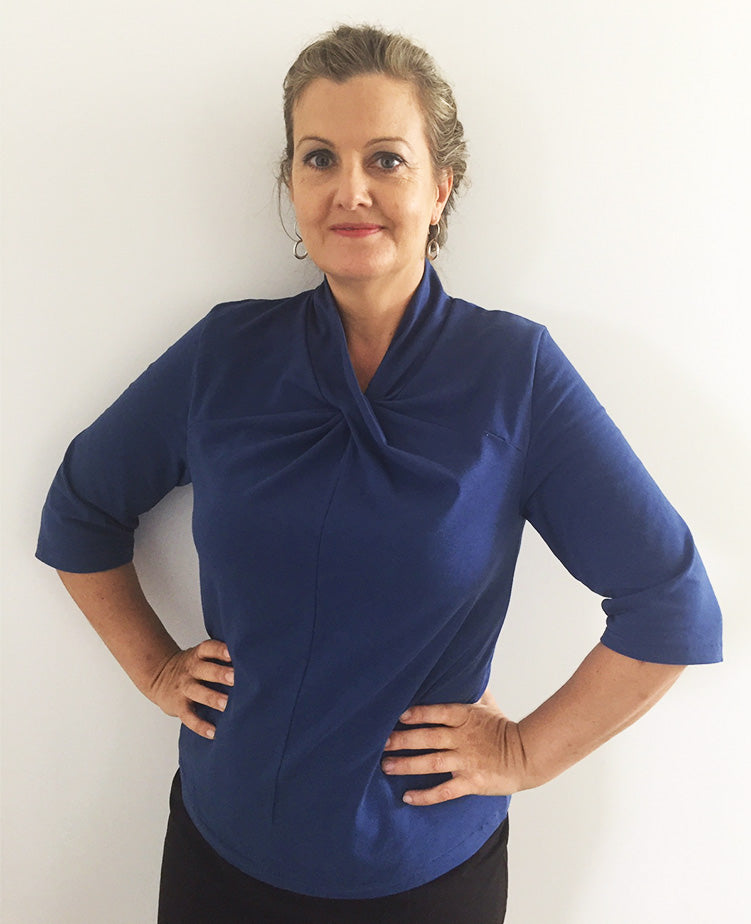Twist Neckline Top: Sew This Simple But Clever Design In Stretch Fabric
