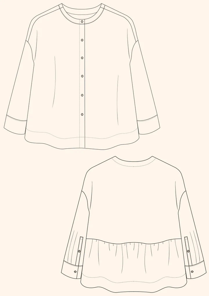 Maaidesign Patterns PDF Pattern - Leila Shirt | The Modern Sewing Co. – MaaiDesign Fabrics