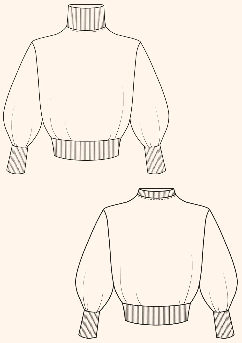 PDF Pattern - Rib Sweater | The Modern Sewing Co.