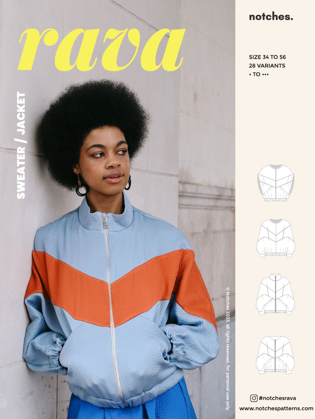 PDF Pattern - Rava Sweater &amp; Jacket | Notches