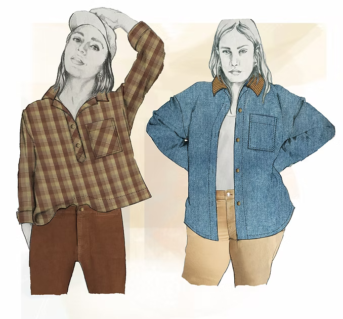 PDF Pattern - Atlas Overshirt | French Navy