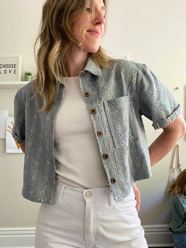 PDF Pattern - Seneca Shirt | French Navy – MaaiDesign Fabrics