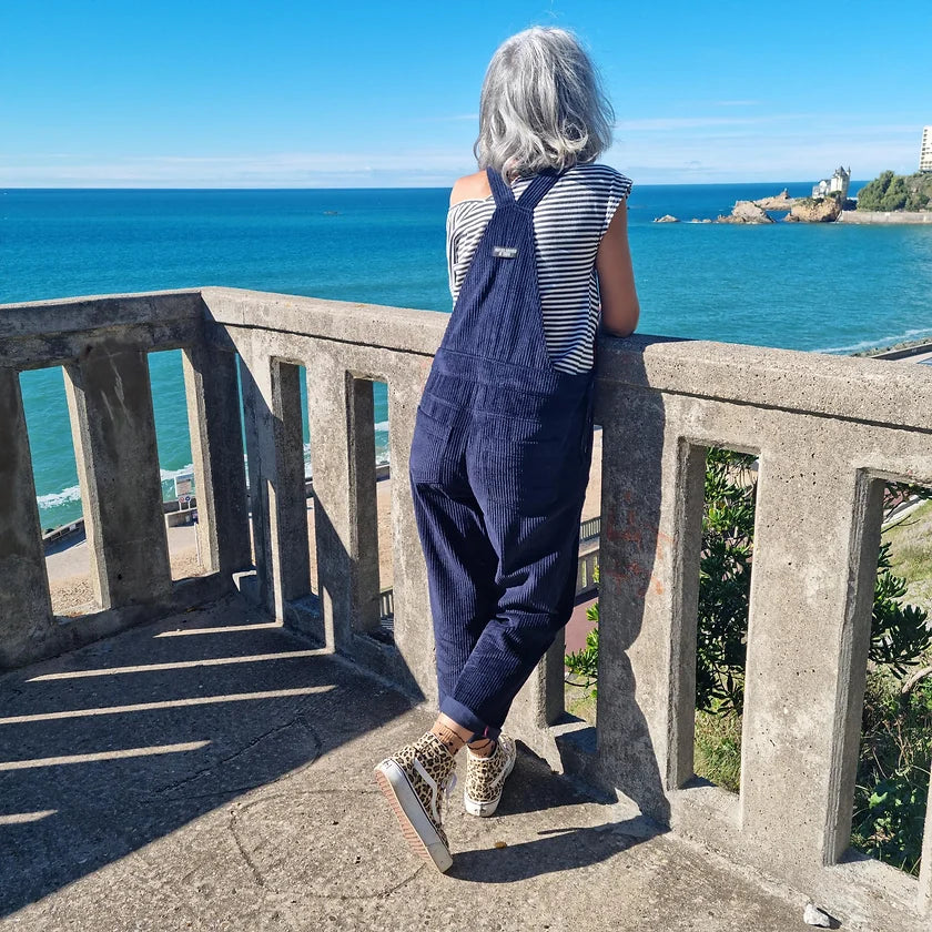 PDF Pattern - Huxley Dungarees | French Navy