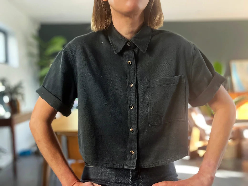 PDF Pattern - Seneca Shirt | French Navy – MaaiDesign Fabrics