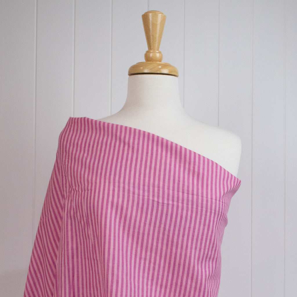 Handwoven Cotton - Pink Stripe