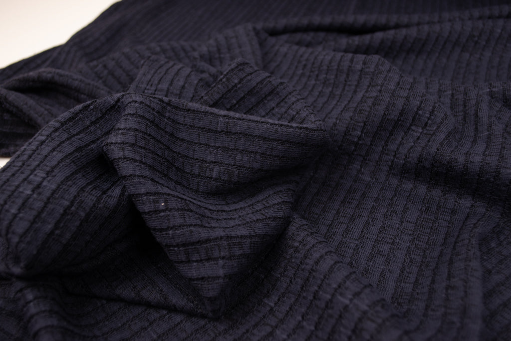 Made in Australia - Deadstock - Cotton/Viscose Broad Rib Navy