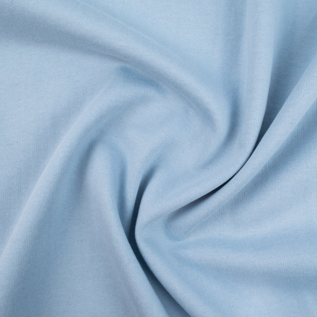 Made in Australia - Wool Organic Cotton Brushed Sweater Knit - Baby Blue