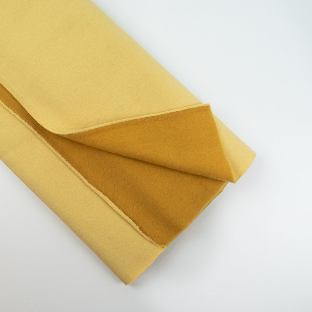 Made in Australia - Wool Organic Cotton Brushed Sweater Knit - Gold