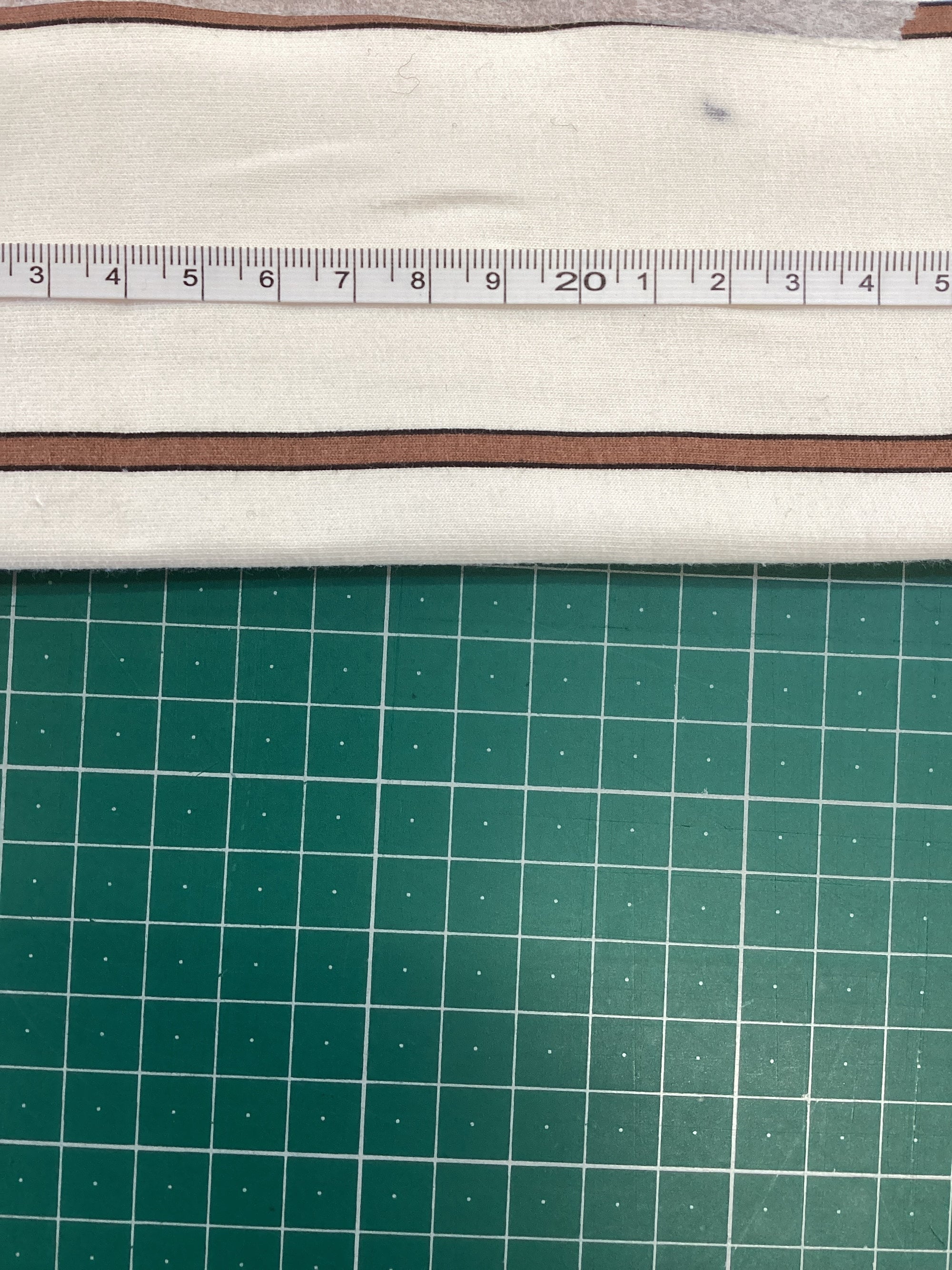 See You At Six - Verticals NMN - French Terry - Grayed White - 116cm piece with stain Fault