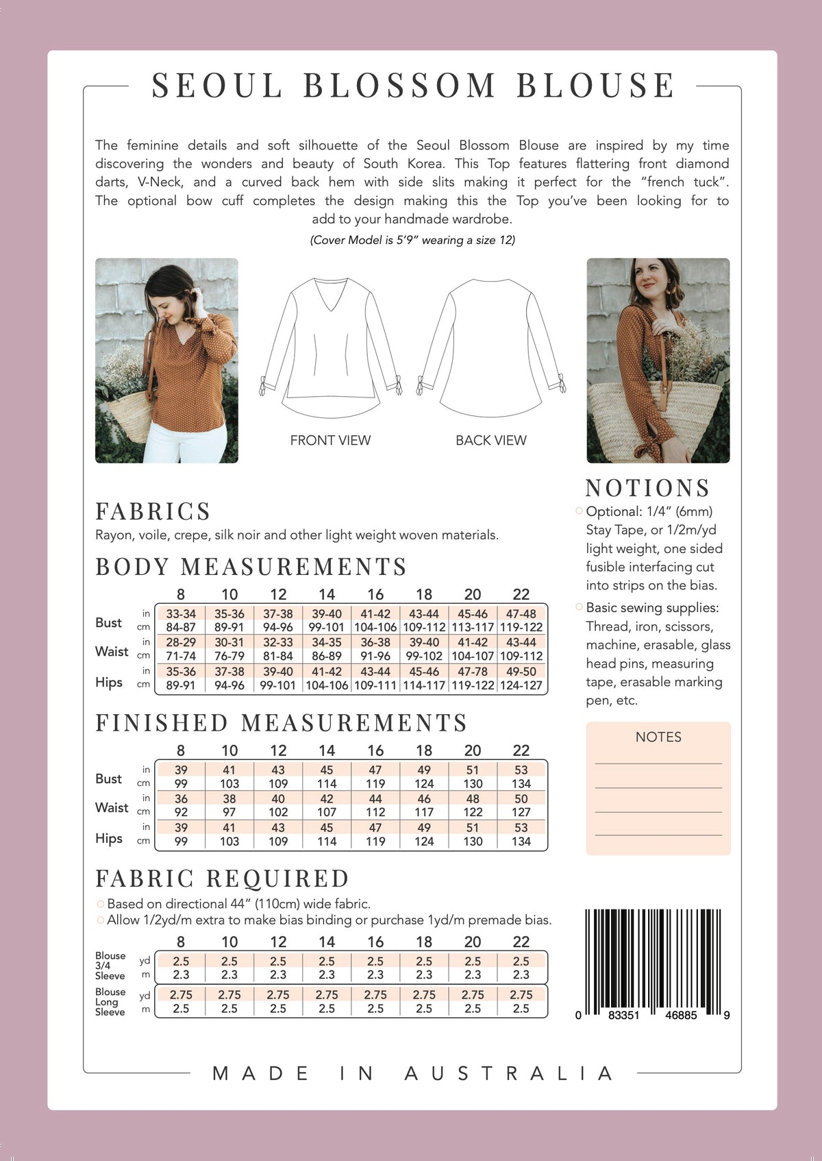 Maaidesign Patterns PDF Pattern - Seoul Blossom Blouse | Sew To Grow – MaaiDesign Fabrics