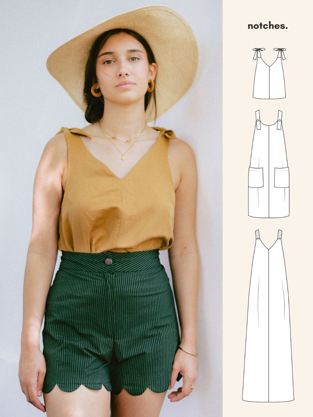Neith Top Pattern PDF Pattern - Sinai Top & Dress | Notches – MaaiDesign Fabrics