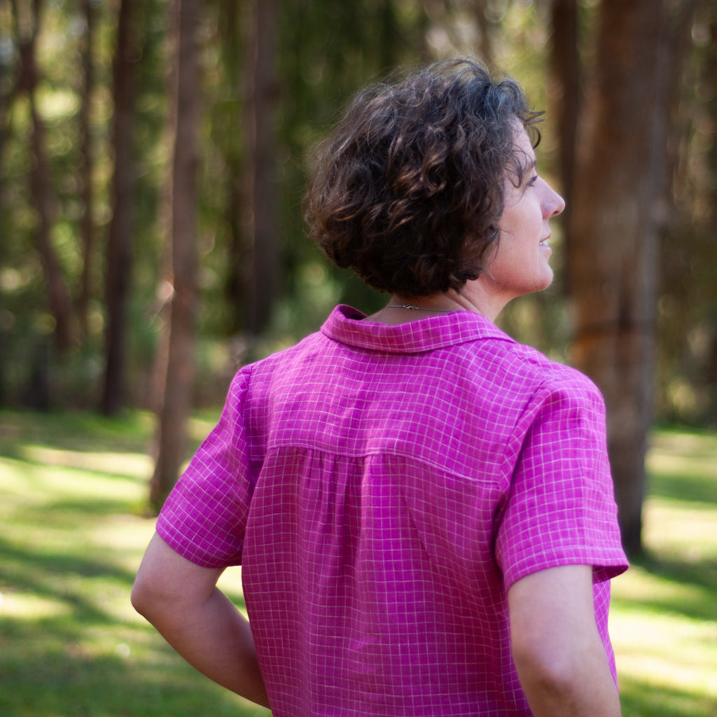 Linen by Maaidesign - Mini Check - Very Berry
